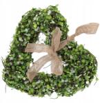  Zöld szív alakú koszorú, Size 20cm, húsvéti dekoráció (HY-6212 GREEN/WHITE)
