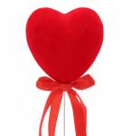 Luk Piros szív pálcán, 7x7cm, esküvőre, Anyák napjára (HT13A069-WS)