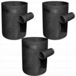  Zöldségláda, 35cm magas, 30cm átmérő, vlies anyag, 3 db-os készlet (Doniczka Ogrodowa Skrzynka Warzywniak EKO x3)