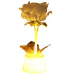 Trend-Deco Világító Led műrózsa, 17cm, meleg fehér, dekorációs virág, ajándék (TD00268/WHITE)