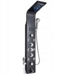 Ari Fekete Led Zuhanypanel Hidromasszázzsal, Keverőcsappal és Esőztetővel (Panel Prysznicowy Czarny Deszczownica 87)