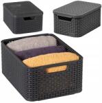 Keter Rattan Szürke M Kosár Fedéllel (205849)