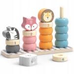 Viga Toys Fa Összecsukható Gyűrűk Állatokkal (44022)