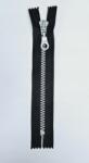 ALPHA 5-ös ezüstözött fekete műanyag cipzár, 16cm (5909000827769)
