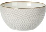 Koopman Queen kerámia tál, 650ml, fehér-arany, 7, 6×14cm, geometrikus minta (849534)