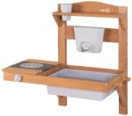 roba Bucatarie de Joaca si Noroi pentru Exterior din Lemn FSC cu Rezervor de Apa si Accesorii Teak (457001TEZU) Bucatarie copii