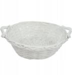 Vipolimex Fehér, fonott vesszőből készült virágcserép, 35cm, betéttel (CR356-35W-A)