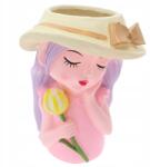 Trend-Deco Kerámia virágcserép kaspó figura, 25cm magas, kerámia, ajándék Anyák napjára (TD00356 B)