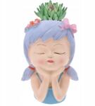 Trend-Deco Kerámia virágcserép, 19cm, női alak, kerámia (TD00354 A)