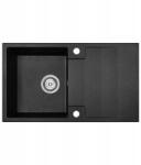 Kuchinox Mosogató Kuchinox Rab Gránit fekete, 1 kamrás, 760×440mm, szifonnal (SBF 711Y)