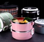  Ételhordó termosz, 1.4L, rozsdamentes acél, műanyag, 15cm átmérő (21h6g5h1k)