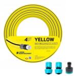 Cellfast Yellow Furtun de gradina, 4 straturi, cu 2 cuple si adaptor, 3/4", 20 m, Cellfast Yellow