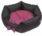 Comfy Kifutó termék Comfy Lola Bed - peremes fekhely (fekete, rózsaszín) kutyák részére (45x45x16cm)