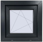  Műanyag Ablak, 6 Kamrás Antracit 58x58cm (afab5858j)