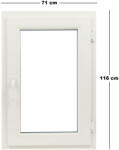 Far Est Műanyag ablak fehér 71x116cm (6032957)