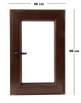 Salamander Műanyag ablak barna 56x86cm 7 kamrás Bukó/Nyíló (6031585)