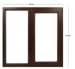 Salamander Műanyag ablak barna 116x114cm (6031595)