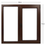 Salamander Műanyag ablak barna 146x114cm 7 kamrás Fix+Bukó/Nyíló (6031599)