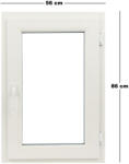 Far Est Műanyag ablak fehér 56x86cm (6037534)