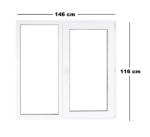 Far Est Műanyag ablak fehér 146x116cm 3 kamrás Fix+Nyíló (6032959)