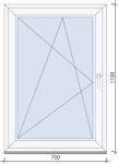 Bukó-nyíló ablak 70x110 cm (AB70110J)