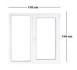 Far Est Műanyag ablak fehér 116x116cm (6032958)