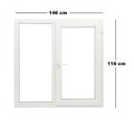 Salamander Műanyag ablak fehér 146x114cm 7 kamrás Fix+Bukó/Nyíló (6031578)