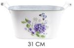 IRIS bádog kaspó ovál füles hortenzia 31cm (QX_IMPEX_KFT_80977) (QX_IMPEX_KFT_80977)