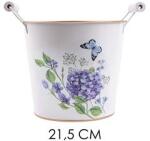 IRIS bádog kaspó füles hortenzia 21, 5cm (QX_IMPEX_KFT_80983) (QX_IMPEX_KFT_80983)