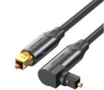 Vention Toslink optikai audio, 90 fokos, alu 3m kábel (fekete) (BKDBI) (BKDBI)