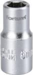 Fortum Dugókulcs betét, 1/4" csatlakozó, 6mm, hatszög, hossza: 25mm, anyag: 61CrV5, mattkróm (4701406)