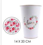 IRIS bádog váza piros pipacs 14, 5x22, 5cm (QX_IMPEX_KFT_81052) (QX_IMPEX_KFT_81052)