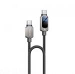 Yesido Cablu Date si Incarcare USB-C - USB-C Yesido CA179 Display, 100W, 1.2m, Negru - evomag