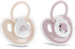 Lorelli Set 2 Suzete cu Capac Lorelli Silicon Moale 0 Luni+ Mellow Rose (1022071 0005)