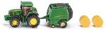 SIKU Метална количка Siku - Трактор с балопреса John Deere, зелен (1665) - ozone