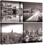 DEGRETS Vászonkép szett DEGRETS 78616, 50 x 50 cm, 4 részes (4x25x25 cm) (78616)