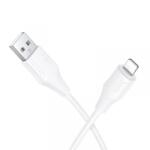 hoco. Cablu Date si Incarcare USB-A - Lightning HOCO X124, 27W, 1m, Alb