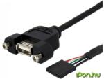 StarTech Pin header USB Hátlap kivezetés Fekete 30cm USBPNLAFHD1 (USBPNLAFHD1)