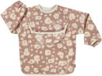 Beaba Bavețică 2în1 Bib with Removable Sleeves Savannah Bloom Beaba cu mânere detașabile rezistentă la apă maro de la 4 luni (BE913597) Bavata