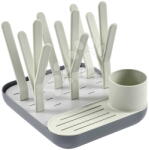 BÉABA Suport pentru scurs biberoane Forest Draining Rack Misty Mineral Beaba modular pentru 6 sticle, verde, de la 0 luni (BE911729)