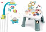 Smoby Set carusel pentru pătuţ Star Cotoons Smoby 2in1 cu bufniţe şi măsuță didactică Activity (SM110116-1)