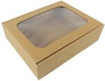 INPAP PLUS s. r. o Ajándékdoboz 240x178x67 mm, ablakkal és fóliával, barna