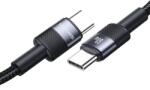 USAMS Кабел за бързо зареждане и данни USAMS US-SJ724 60W Aluminum Alloy Data Cable Type-C To Type-C 1.2 метра, черен (SJ724USB01)