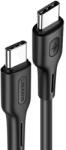USAMS Кабел за бързо зареждане и данни USAMS U43 USB-C to USB-C 100W PD Fast Charge 5A 1.2м, черен (SJ459USB01)