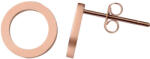 Troli Egyszerű rózsaszín aranyozott karika fülbevaló