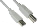 VCOM Кабел за принтер USB 2.0 VCOM AM/BM CU201 / 3 m / Екраниран / Сив