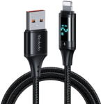 Mcdodo Cablu USB 2.0 to Lightning, 3A cu Display Digital Aluminiu, Nailon Impletit. 1.2m - Mcdodo (CA-1060) - Black (KF2358970) - pcone