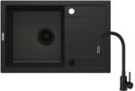Deante Mosogatótálca, Deante Corio 1 medencés csepegtetővel mosogató csapteleppel, grafit metál ZRCPG113