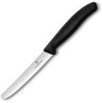Victorinox Cuțit de bucătărie Victorinox Swiss Classic zimțat cu vârf rotunjit - Black