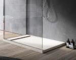 RONAL Cadita de dus patrata, plata, din PlyLite (marmura compozit), alb mat, Ronal Rug W30Q 09 W30Q10009 (W30Q10009)